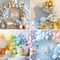 129pcs Pastel Blue Balloons Different Sizes 18 12 10 5 Inch for Garland Arch, Light Blue Balloon for Birthday Baby Shower Gender Reveal Easter Wedding Party Decoration